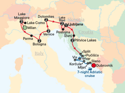Discover the charm of Italy and Croatia tours with breathtaking views, idyllic lakes, and a memorable journey through Europe.