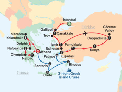 Experience the adventure of turkey and Greece tours, exploring colourful bazaars and stunning landscapes across both nations. This is a great tour for seniors with Bunnik Tours